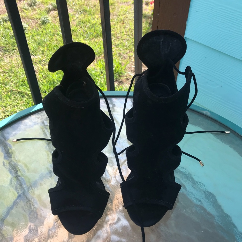 Black suede TOPSHOP high heels - Picture 4 of 5